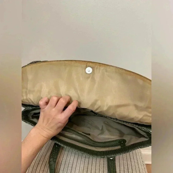 DIANE VON FURSTENBURG Vintage briefcase laptop bag leather embossed purse - Picture 7 of 12